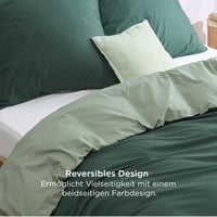 BEDSURE Pamučna posteljina 135x200 cm - kadulja zelena, 4-dijelni set, s 2 jastučnice 80x80 cm 3