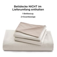 Set Lenjerie de Pat din Bumbac BEDSURE 200x200 cm, Bej/Taupe, 3 piese, cu 2 fețe de pernă 80x80 cm 7