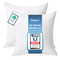 BEDSURE Jastuk 80x80 cm, set od 2 komada, jastuk za spavanje preporučen za alergičare 1