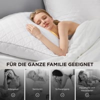 BEDSURE Jastuk 80x80 cm, set od 2 komada, jastuk za spavanje preporučen za alergičare 5
