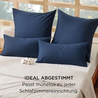 Bedsure Párnahuzat 40x40 cm 2 db Pamut Oeko-Tex Kék 5