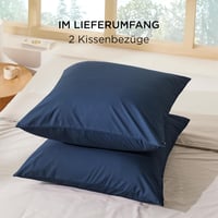 Bedsure Párnahuzat 40x40 cm 2 db Pamut Oeko-Tex Kék 6