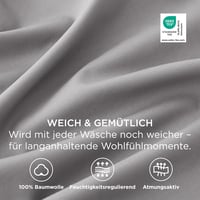 BEDSURE Párnahuzat 40x80 cm - 100% Pamut Cipzáras Díszpárna Huzat, Légáteresztő, Puha, Tartós, Világosszürke, Oeko-Tex Tanúsítvánnyal 2
