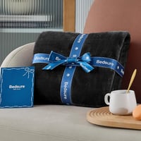 BEDSURE plüss polár takaró - fekete - 130x150 cm 6