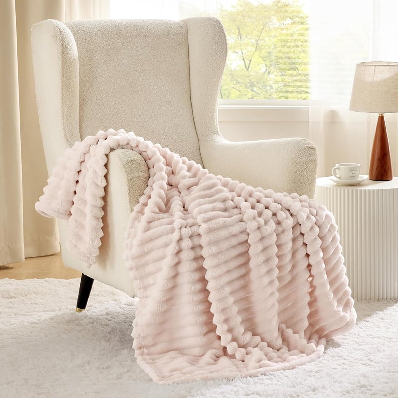 BEDSURE Puha Flanel Takaró 150x200cm Kristályrózsa Gyapjú Fleece Pléd