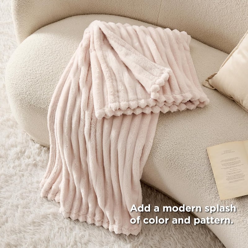 BEDSURE Puha Flanel Takaró 150x200cm Kristályrózsa Gyapjú Fleece Pléd