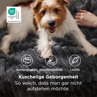 BEDSURE Puha Flanel Takaró 150x200cm Sötétszürke Kanapé és Ágy Pléd 3