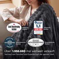 BEDSURE Puha Flanel Takaró 150x200cm Sötétszürke Kanapé és Ágy Pléd 2
