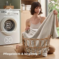 BEDSURE Puha Fleece Takaró 150x200 cm, Meleg Téli Pléd Kanapéra, Bézs 6