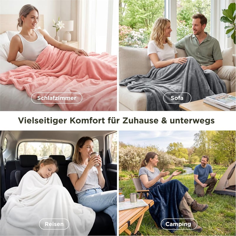 BEDSURE Puha Fleece Takaró 150x200 cm, Meleg Téli Pléd Kanapéra, Bézs
