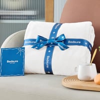 BEDSURE Puha Fleece Takaró 150x200 cm, Meleg Téli Pléd Kanapéra, Fehér 5