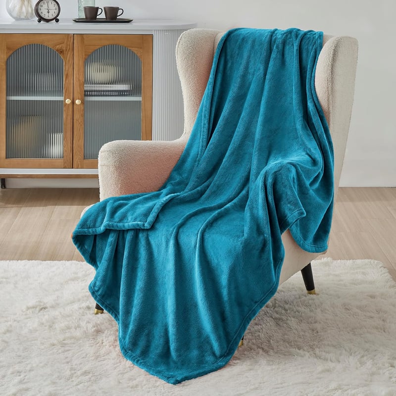 BEDSURE Puha Fleece Takaró 150x200 cm Türkiz Kanapé Pléd Meleg Téli Blanket