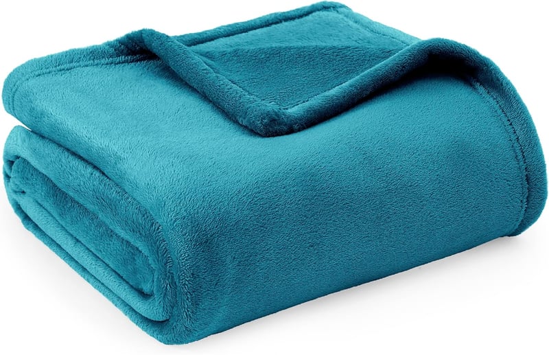 BEDSURE Puha Fleece Takaró 150x200 cm Türkiz Kanapé Pléd Meleg Téli Blanket