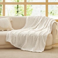 BEDSURE Puha Fleece Takaró Kanapéra 150x200 cm Krém Fehér 6