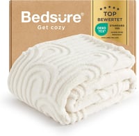 BEDSURE Puha Fleece Takaró Kanapéra 150x200 cm Krém Fehér 1