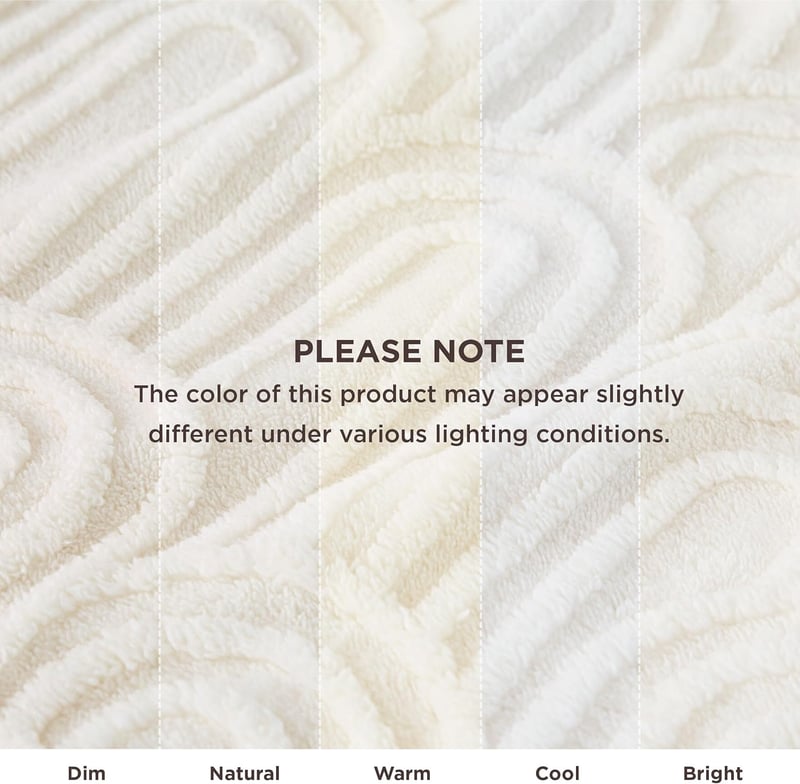 BEDSURE Puha Fleece Takaró Kanapéra 150x200 cm Krém Fehér