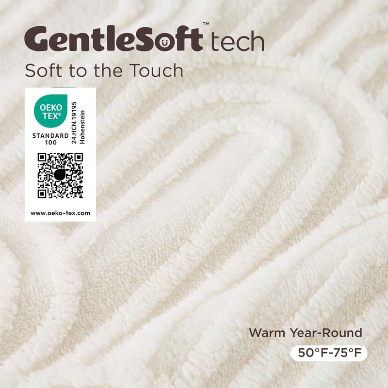 BEDSURE Puha Fleece Takaró Kanapéra 150x200 cm Krém Fehér
