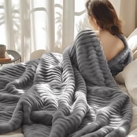 BEDSURE Puha Gyapjú Takaró 130x170cm Szürke Kanapé és Ágy Pléd 1