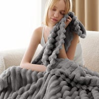 BEDSURE Puha Gyapjú Takaró 130x170cm Szürke Kanapé és Ágy Pléd 3