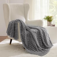 BEDSURE Puha Gyapjú Takaró 130x170cm Szürke Kanapé és Ágy Pléd 2
