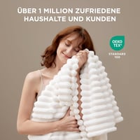 BEDSURE Puha Gyapjú Takaró - Meleg Polár Pléd Kanapéra, Bolyhos Kötött Ágytakaró, Kényelmes Dekorációs Pléd Nappaliba, Gyapjúfehér, 130x170  2
