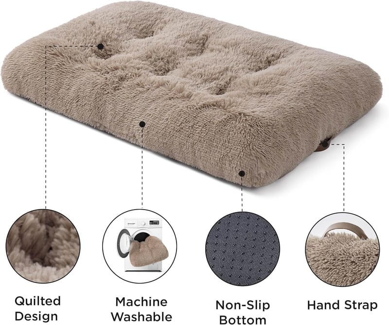 BEDSURE Puha Kutyaágy Közepes Kutyáknak 74x53 cm Mosható Csúszásmentes