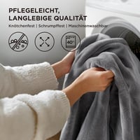 BEDSURE Puha Polár Takaró XL 150x200 cm - Meleg Téli Pléd Kanapéra, Ágyra - Kényelmes Mikroszálas Ágytakaró Nappali Szobába - Szürke 6