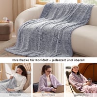 Bedsure Sherpa Ágytakaró Piros XL 150x200cm - Puha Kanapé Takaró Meleg Plüss Blanket 6