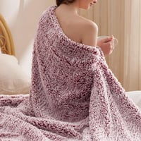 Bedsure Sherpa Ágytakaró Piros XL 150x200cm - Puha Kanapé Takaró Meleg Plüss Blanket 2