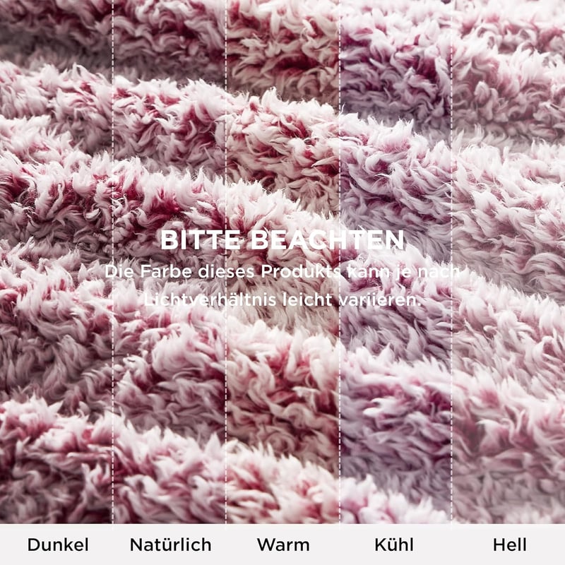 Bedsure Sherpa Ágytakaró Piros XL 150x200cm - Puha Kanapé Takaró Meleg Plüss Blanket