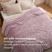 Bedsure Sherpa Ágytakaró Piros XL 150x200cm - Puha Kanapé Takaró Meleg Plüss Blanket 5