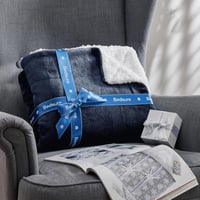 Bedsure Sherpa Kétoldalas Takaró, Extra Puha Flanel Pléd Kanapéra és Ágyra - 150 x 200 cm, Navy Blue 7