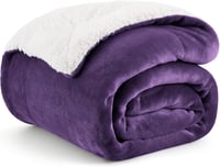 Bedsure Sherpa Kétoldalas Takaró, Extra Vastag Puha Kanapé Pléd Flanel Anyagból 1