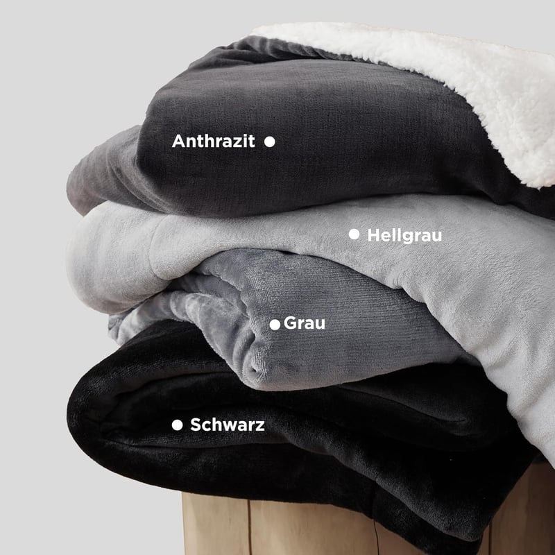 Bedsure Sherpa kétoldalas takaró, puha kanapé és ágytakaró, extra vastag meleg fleece