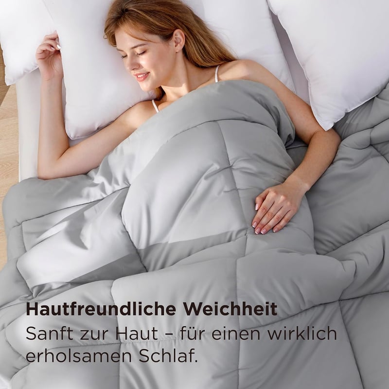 BEDSURE Téli Paplan 135x200 cm, Meleg Puha Takaró Allergiásoknak, 450g/m² Töltés