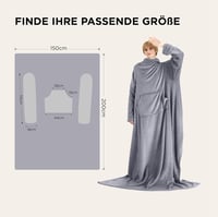 Bedsure Ujjas Takaró - Viselhető Polár Pléd Felnőtteknek 150x200 cm - Kényelmes TV Takaró Ujjakkal - Géppel Mosható 7