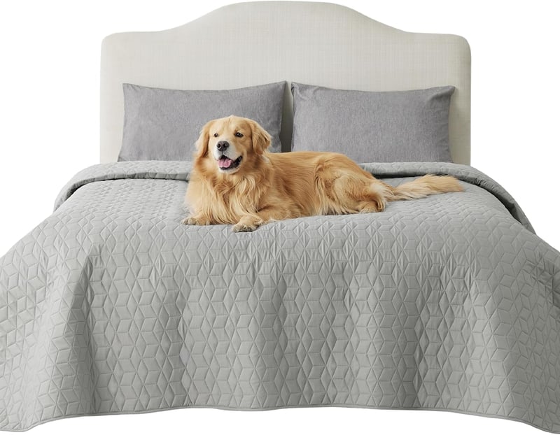BEDSURE Vízálló Kutyatakaró 208x208cm Szürke Poliészter Csúszásmentes