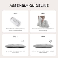 Bedsure XL Kutyafekhely Mosható Szürke 104x69cm Ortopédikus Párna Csúszásmentes 2