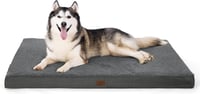Bedsure XXL ortopédikus kutyaágy mosható sherpa huzattal - szürke - 137x111,5x10 cm 1
