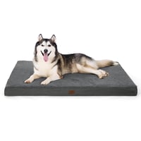 Bedsure XXL ortopedski krevet za pse s perivom navlakom od šerpa vune - sivi - 137x111,5x10 cm 1