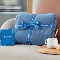 BEDSURE XXL Puha Fleece Takaró 220x240 cm, Meleg Téli Pléd Világoskék 6