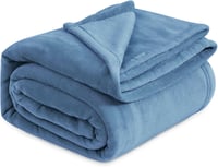 BEDSURE XXL Puha Fleece Takaró 220x240 cm, Meleg Téli Pléd Világoskék 1