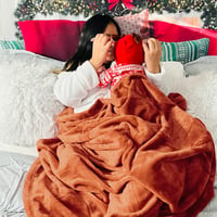 BEDSURE XXL Puha Fleece Takaró 220x240 cm, Narancssárga Kanapé Pléd 5