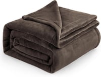 BEDSURE XXL Puha Fleece Takaró 230x270 cm, Meleg Téli Pléd Kanapéra, Barna - 270 x 230 inches, Brown 1