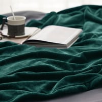 BEDSURE XXL Puha Fleece Takaró 230x270 cm, Meleg Téli Pléd Kanapéra, Sötétzöld 4