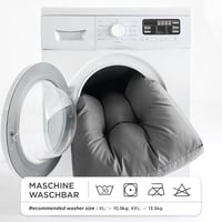 Bedsure XXL Vízálló Kutyafekhely - 110x90 cm Mosható Kutyapárna Nagy és Közepes Kutyáknak, 10 cm Vastag Szürke Matrac, Beltéri Használatra 5