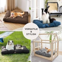 Bedsure XXL Vízálló Kutyafekhely - 110x90 cm Mosható Kutyapárna Nagy és Közepes Kutyáknak, 10 cm Vastag Szürke Matrac, Beltéri Használatra 4