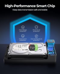 ORICO 3.5 USB 3.0 Külső Merevlemez Ház 20TB-ig, SATA HDD/SSD Ház UASP Gyorsítással - USB A 3