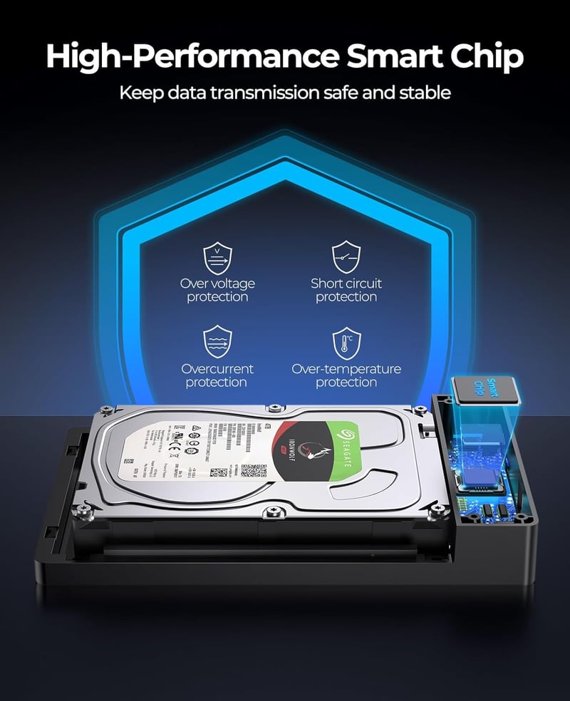 ORICO 3.5 USB 3.0 Külső Merevlemez Ház 20TB-ig, SATA HDD/SSD Ház UASP Gyorsítással - USB A