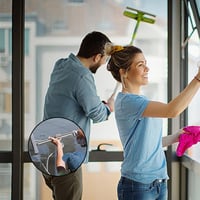 SRJQXH Teleszkópos Nyél Rozsdamentes Acélból - 147 cm Hosszabbítható Tisztítórúd Ablakhoz, Otthonba, Hotelbe - Állítható Méretű Takarító Esz 5